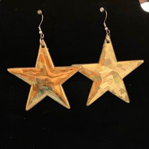 Modern kolidescope star earrings